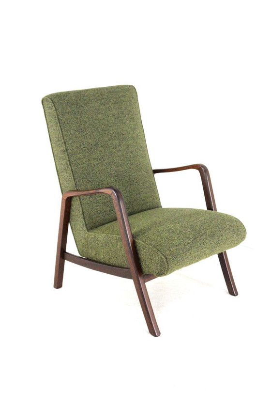 Knicos armchair vintage newly upholstered wenge – Wood (photo 11 of 15)