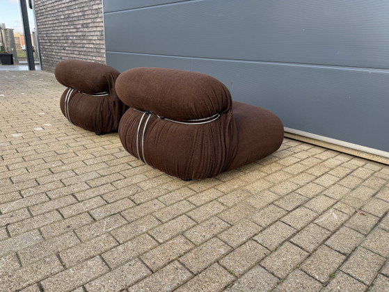 Image 1 of Cassina Soriana 2x 1 plaza original de los años 70 Tobia & Afra Scarpa