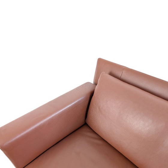 Original Walter Knoll Jason Sofa Couch Design Two-Seater Leather Li – 2 seaters, Metal (photo 6 of 10)