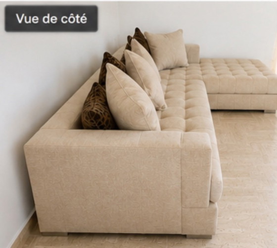 High-end custom-made corner sofa, 322 cm - Exceptional condition – Textile (photo 3 of 5)