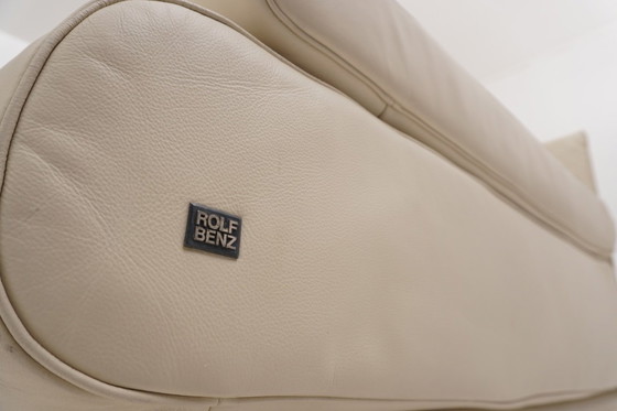 Image 1 of Conjunto de sofá Rolf Benz 6500, tres plazas, dos plazas, cuero beige.