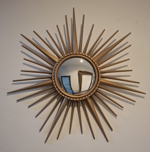 50cm sun mirror from Chaty Vallauris, signed in 1960.