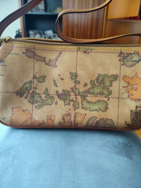 Original Schultertasche Praktisch Neu – Alviero Martini, Schultertaschen, Leather, Canvas (photo 3 of 6)