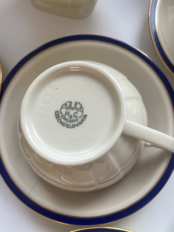 Image 1 of 15-piece tea set Chodau, Czechoslovakia