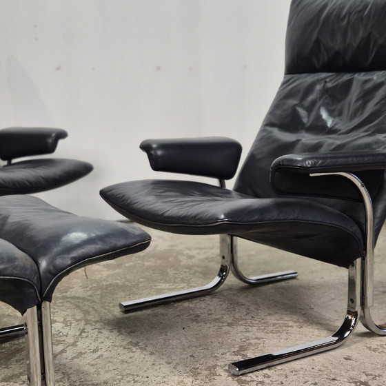 Image 1 of De Sede DS-2030 2x lounge chair + ottoman, vintage 80s