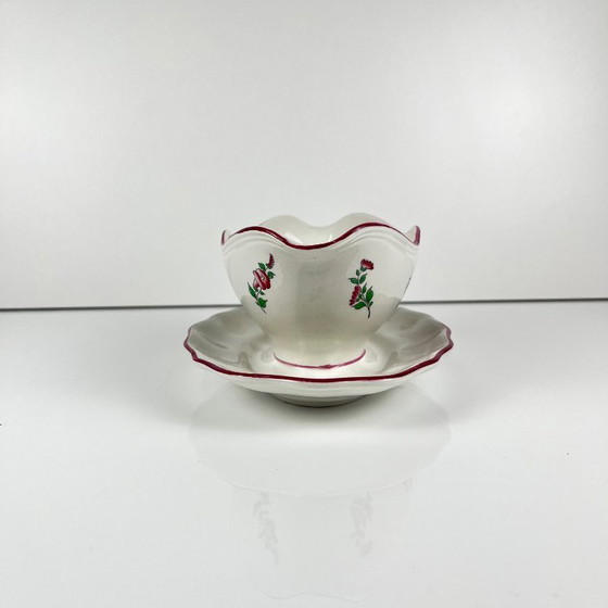 Salsera KG Lunéville, modelo "farola", estampado rosa. – Accesorios de mesa, Ceramic (photo 3 of 7)