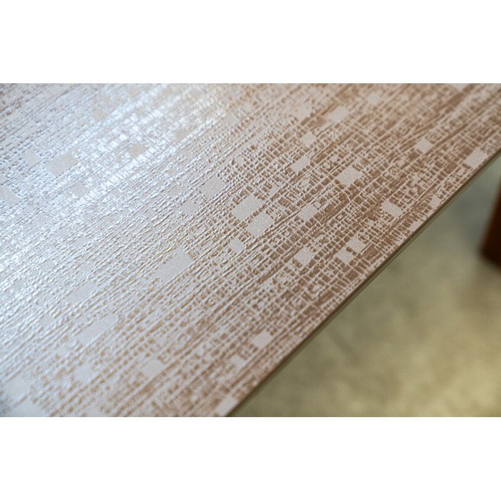Image 1 of Vintage coffee table in ceramic glass and walnut, Italy 1970