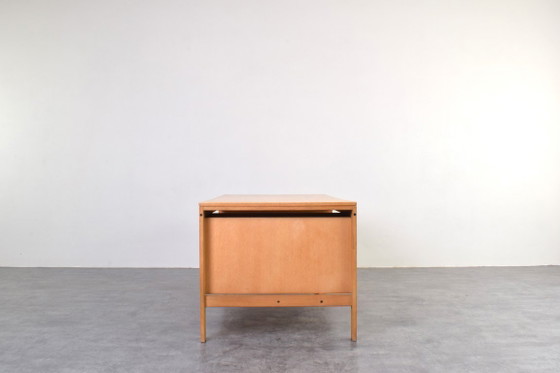 Image 1 of Mid-Century Oak Desk by Chr. Rasmussen for Randers Møbelfabrik, 1970s.