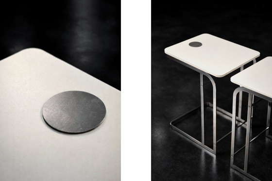 Image 1 of Vintage Mid-Century Italian Modern White Coffee Tables Carlotta by Antonio Citterio for Flexform, 1997, Set of 2