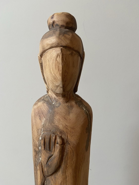 Scultura Buddha in legno indonesiano, Oggetti decorativi, Marrone (foto 2 di 7)