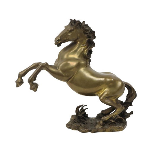 Bronze Statue of a Rearing Horse