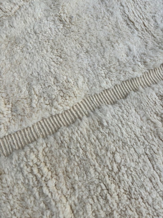 Image 1 of LUXURIOUS CUSTOM RUG, 300X300cm Moroccan Berber Rug, Unique White & Gray Rug, Handmade Geometric Carpet,