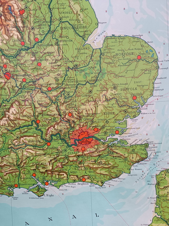 Image 1 of Mapa escolar antiguo: Islas Británicas
