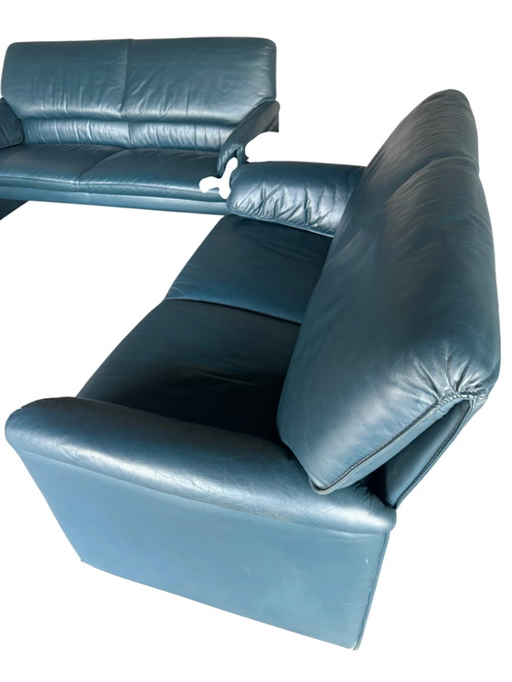3-delige Leolux Bora-Beta Leren Meubelset – Zithoek, Leather, Wood (photo 4 of 11)
