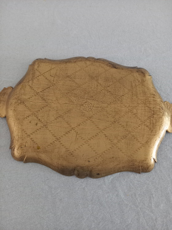Image 1 of Florentine tray with 7 Florentine coasters