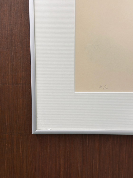 Abstrakte Lithographie von Harry Storms, Lithographien & Drucke, Papier, Metall, Silber, Abstract (Foto 3 von 4)