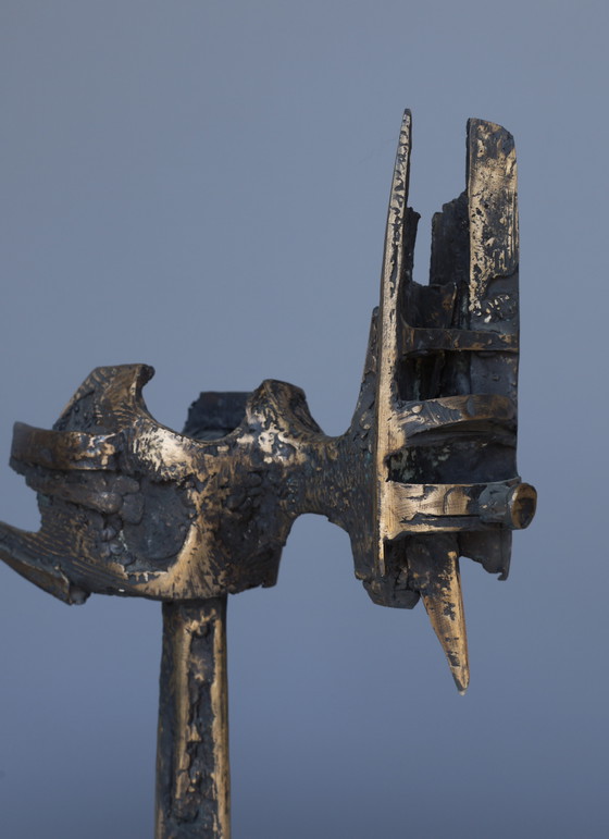 Image 1 of Abstract bronzen sculptuur toegeschreven aan Wim Rijvers, 1980S