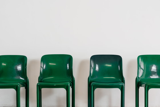 Image 1 of Set of 4 Selene Chairs by Artemide, Vico Magistretti, 1960s Design