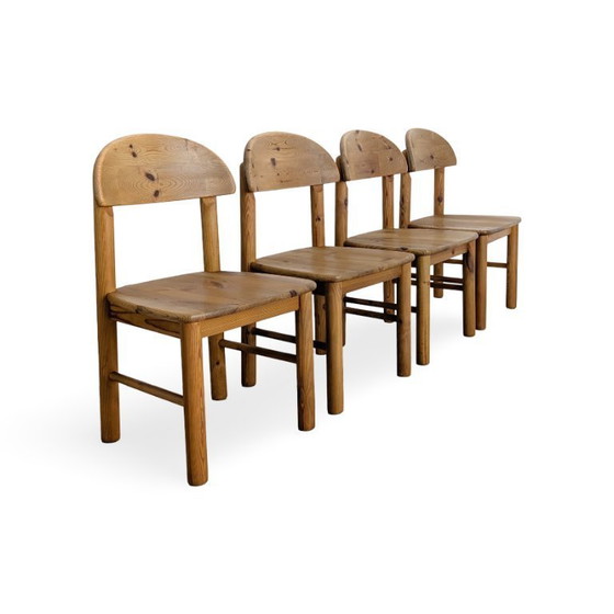 Image 1 of Set van 4 Rainer Daumiller stoelen, mid-century stijl, grenenhout, vintage