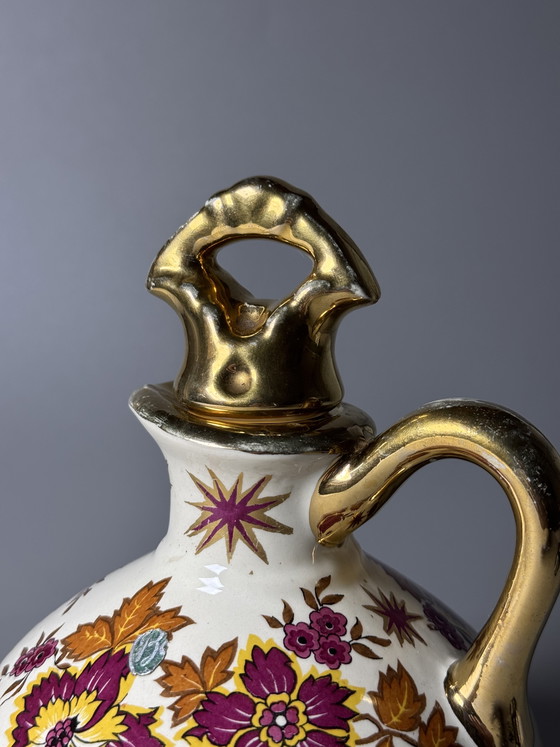 Image 1 of Decantador Boch Frères La Louvière Keralux de loza de Raymond Chevalier, belga Art Déco, años 30