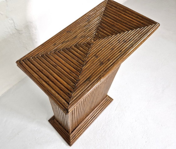 Image 1 of Pflanzenständer aus Weidengeflecht im Stil von Gabriella Crespi, 1970er Jahre