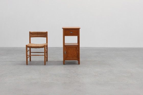 Image 1 of Robust Art Deco nightstand in pine wood, France 1940s