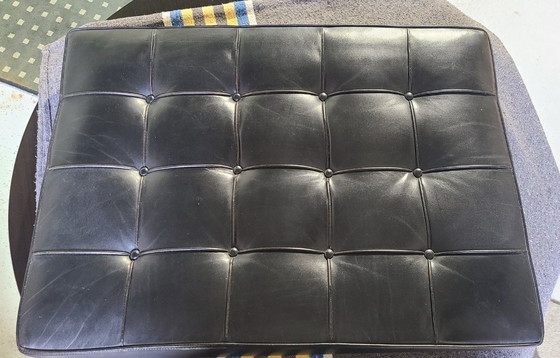 Image 1 of Paar vintage "Barcelona" leren fauteuils van Mies Van Der Rohe voor knoll, 1970