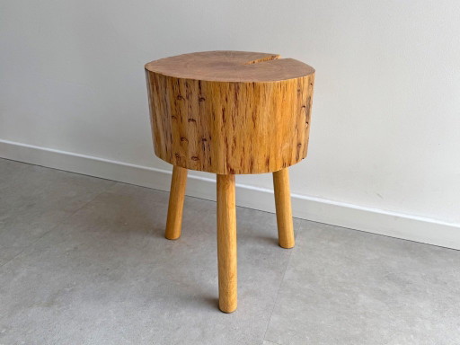 1x Mid Century Boomstam Bijzettafel – Wood (photo 2 of 6)