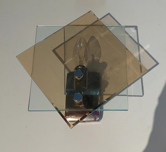 Coppia di lampade da parete Fontana Arte degli anni '70 – Applique, Glass, Metal (photo 6 of 8)