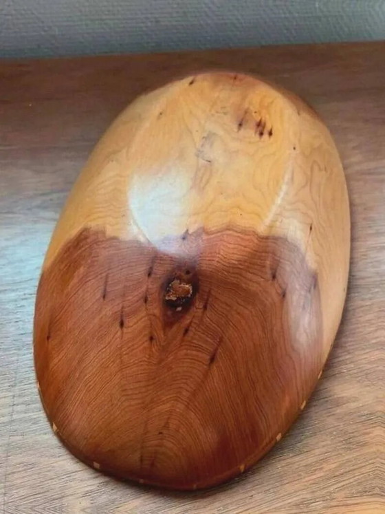 Ciotola per frutta orientale fatta a mano in legno di tuia - intarsio vintage, Ciotole, Marrone (foto 9 di 10)