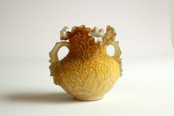 Image 1 of Victorian Glass Coralene Vase, Late 19th Century
