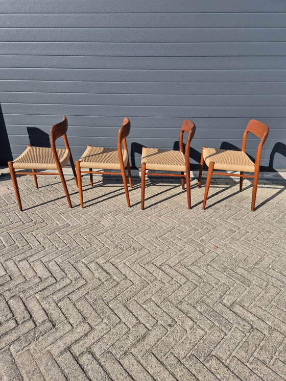 4 belle sedie Niels Otto Moller modello 75 – Niels Otto Møller, Sedie da pranzo, Legno (photo 10 of 11)