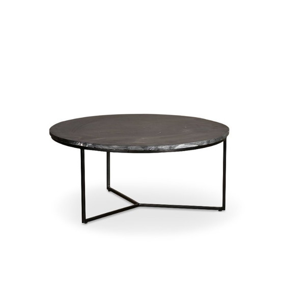 Image 1 of Bijzettafel marmer zwart d60