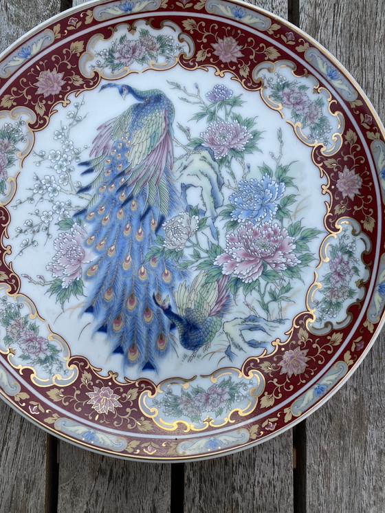 Image 1 of Chinese vintage peacock plate