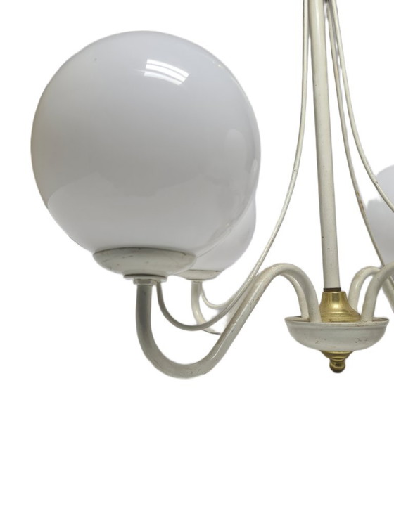Lampadario Art Nouveau, Polonia, anni '70 – Glass, Metal (photo 6 of 9)
