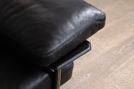Divano tre posti Diesis in pelle nera di Antonio Citterio per B&B Italia, anni '70 – 3 5 zitsbanken, Leather (photo 2 of 16)