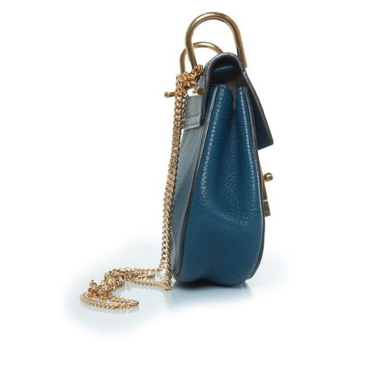 Image 1 of Chloe, blaue Leder-Drew-Tasche