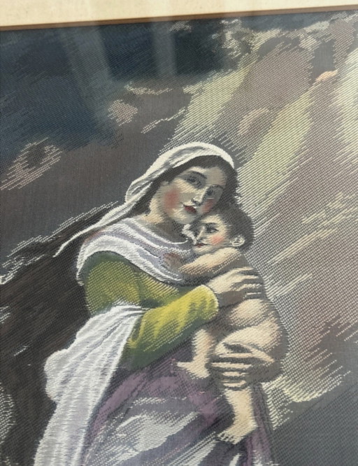 Peinture de la Madone et de l'enfant