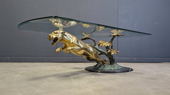 Image 1 of Brass jaguar coffee table, 1970s
