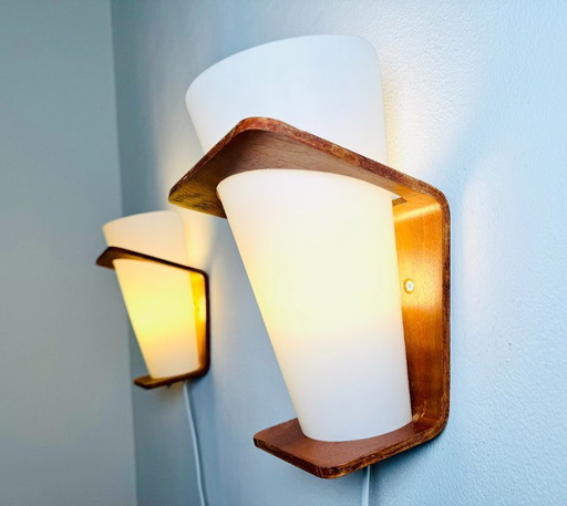 NX41 wall lamps by Louis Kalff for Philips, the Netherlands, 1950s