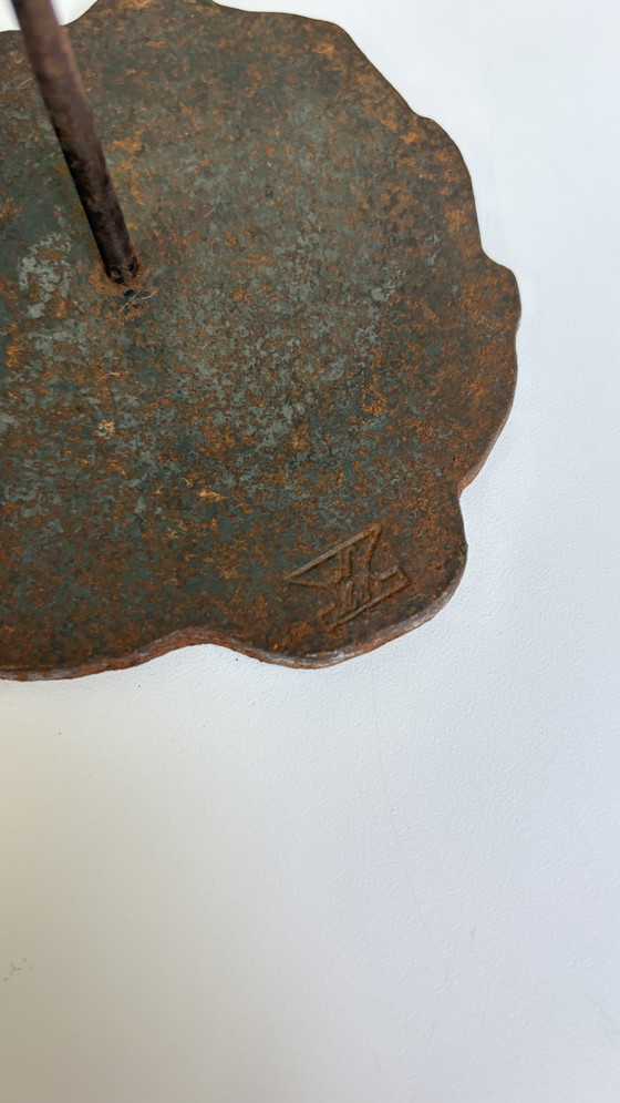 Vintage Brutalist Vloerkandelaars Pieter Spruyt Dutch Design – Kandelaars en kaarsen, Metal, Iron (photo 11 of 15)