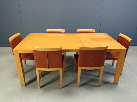 Image 1 of Table de salle à manger extensible de Chi Wing Lo pour Giorgetti, Italie