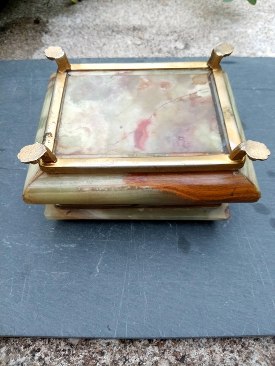Vintage 60s Italian Onyx Jewelry Box – Decorative Objects, Stone (photo 9 of 9)