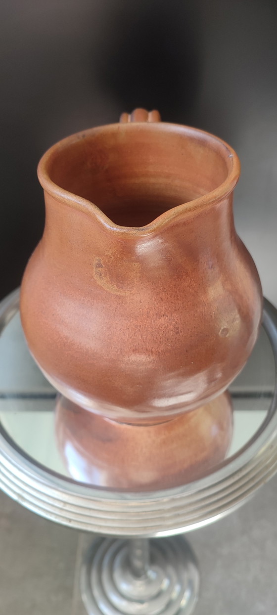 Image 1 of Vintage pitcher signed Les Grottes Dieulefit, 1950