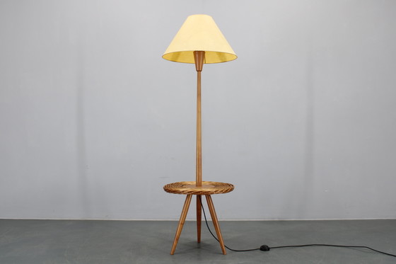 Image 1 of 1970s Jan Kalous Wooden Floor Lamp for ULUV, Czechoslovakia