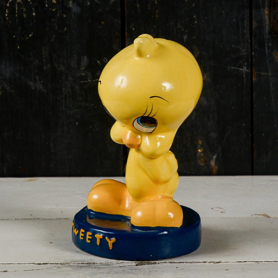 Tweety Figurine Piggy Bank with 'Tweety Vintage' Text, Decorative Objects, Ceramic, Yellow (photo 9 of 9)