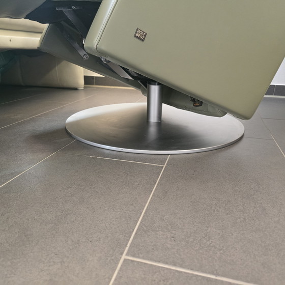 Image 1 of 1x Rolf Benz LSE 5800 relaxfauteuil leer olijf luxe meubilair