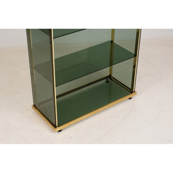 Image 1 of Vintage glass and brass bookshelf, 1960