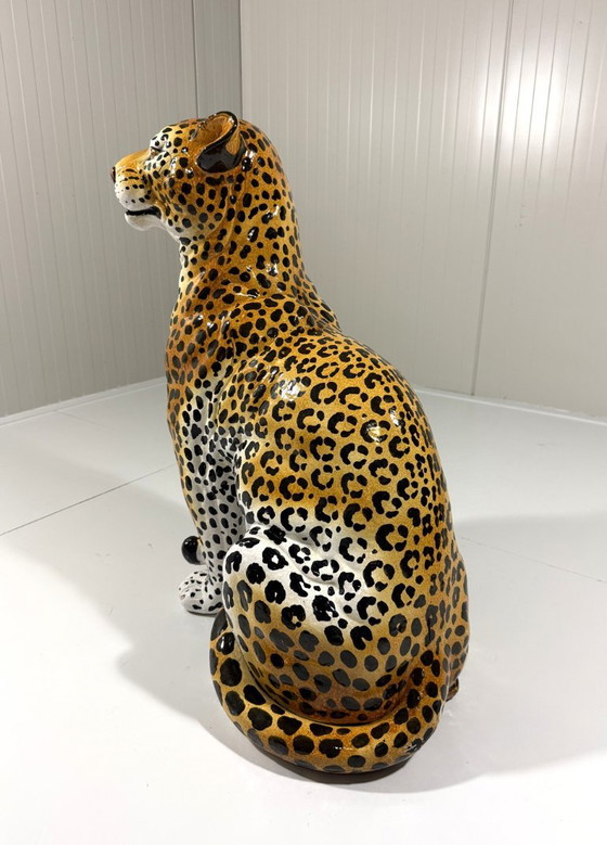 Grande Leopardo in Ceramica Italiano Anni '70 – Oggetti decorativi (photo 5 of 15)