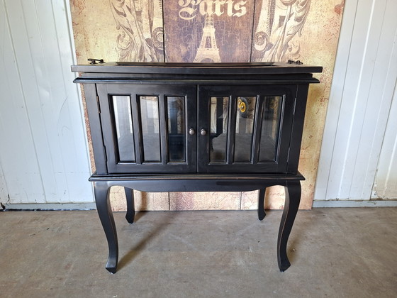 Image 1 of Oriental tea cabinet, display cabinet, whiskey bar, wine cabinet with removable tray, dimensions 62x41cm and 76cm high